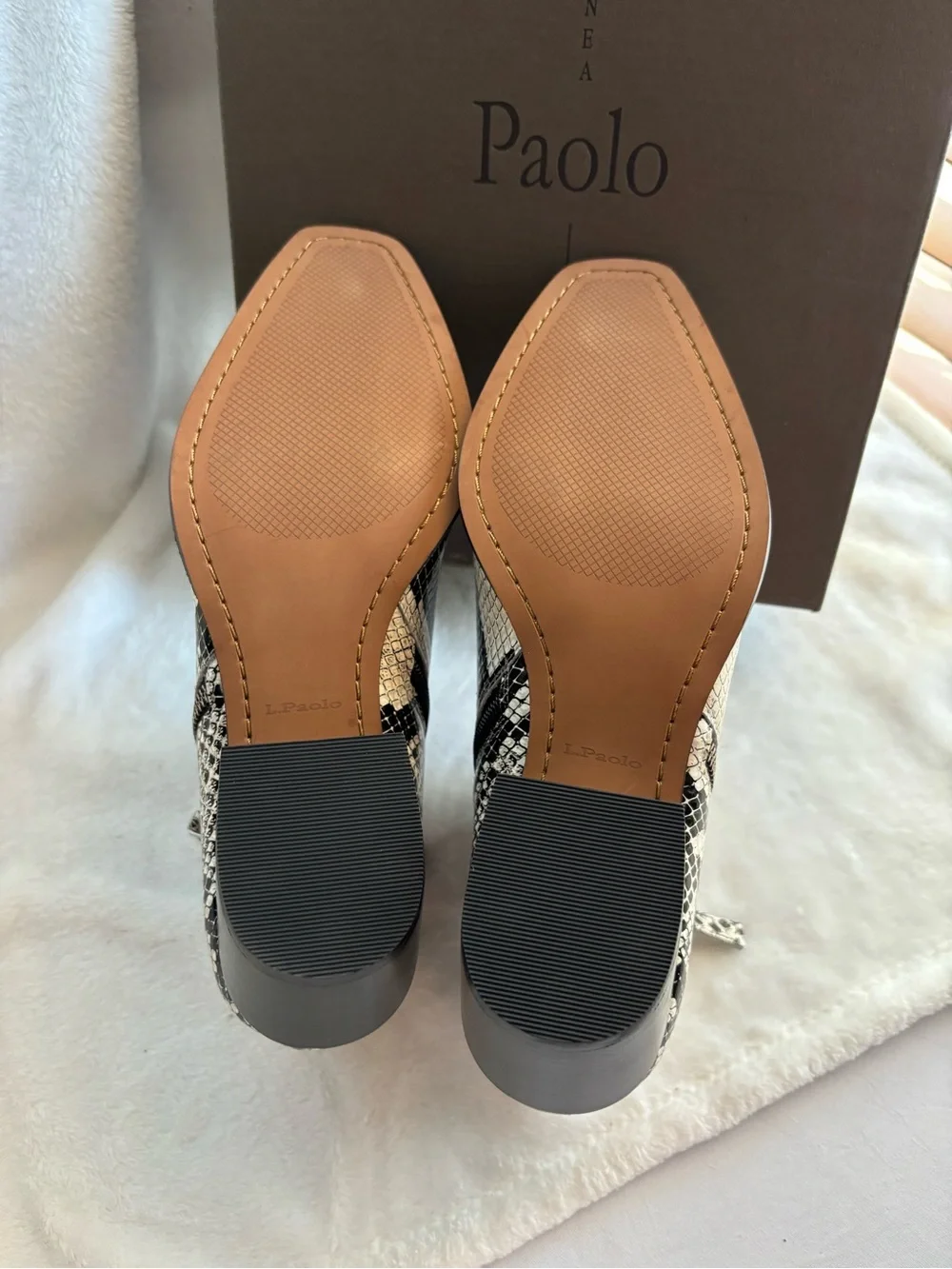 Linea Paolo Sochi2 Snake Print Leather Bootie Size 8.5 NIB